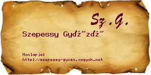 Szepessy Győző névjegykártya