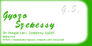 gyozo szepessy business card