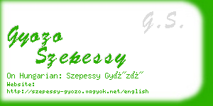 gyozo szepessy business card